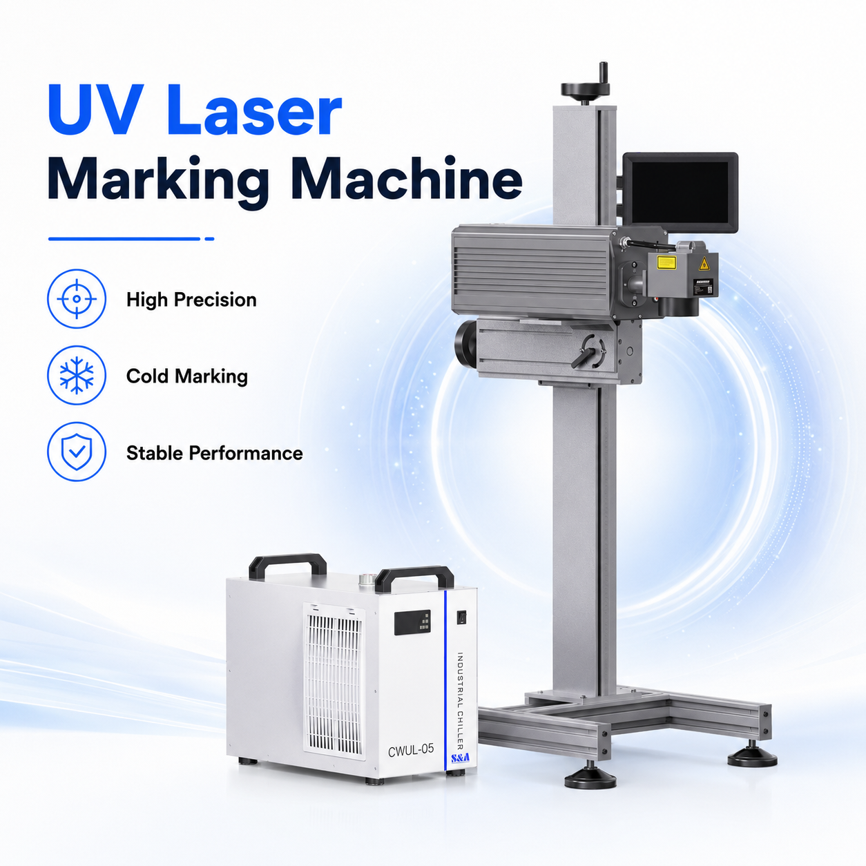 Online UV Laser Marking Machine for Date Code, QR Code and Batch Number Printing