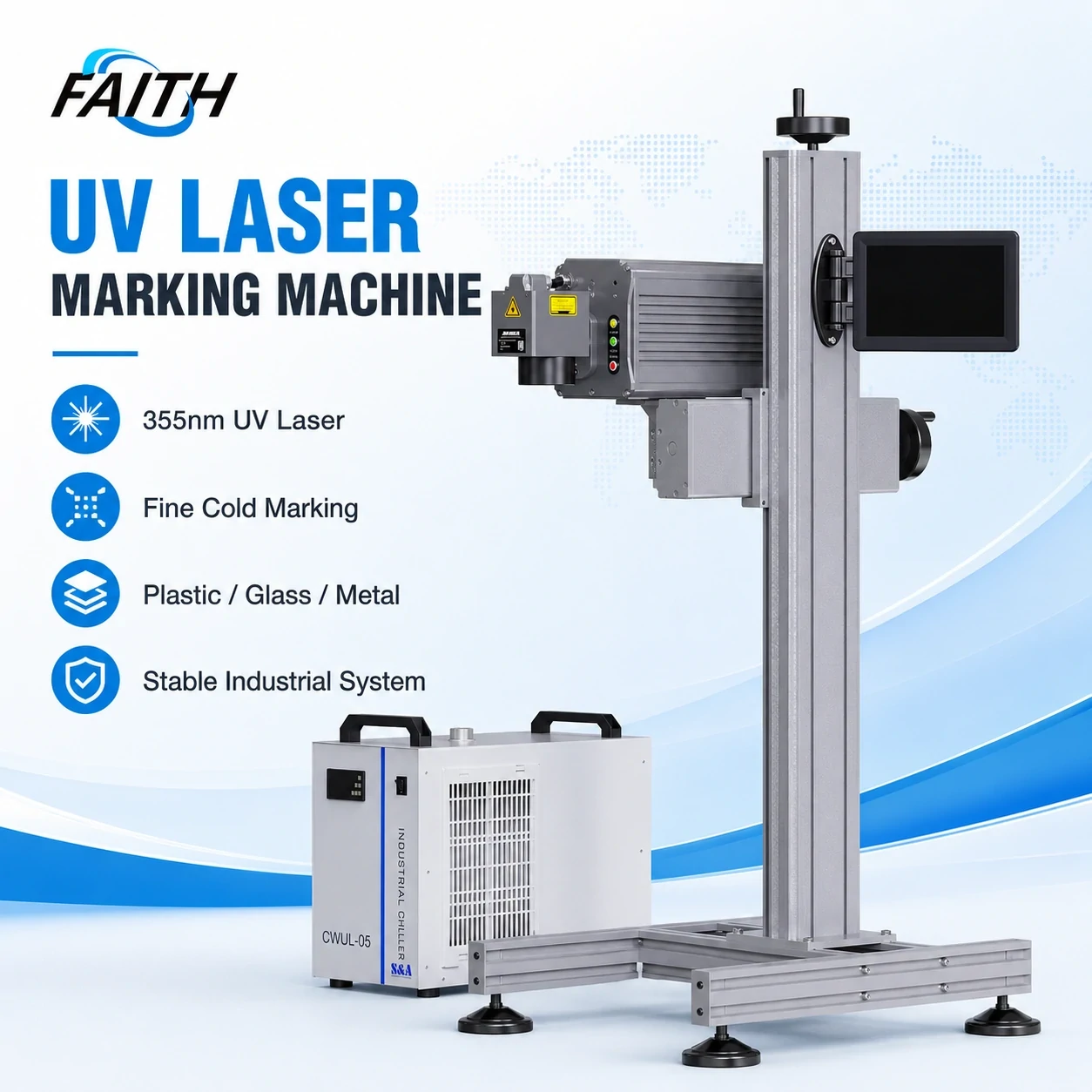 UV Laser Marking Machine for Plastic, Glass, PCB, Cable, and Cosmetic Packaging Coding