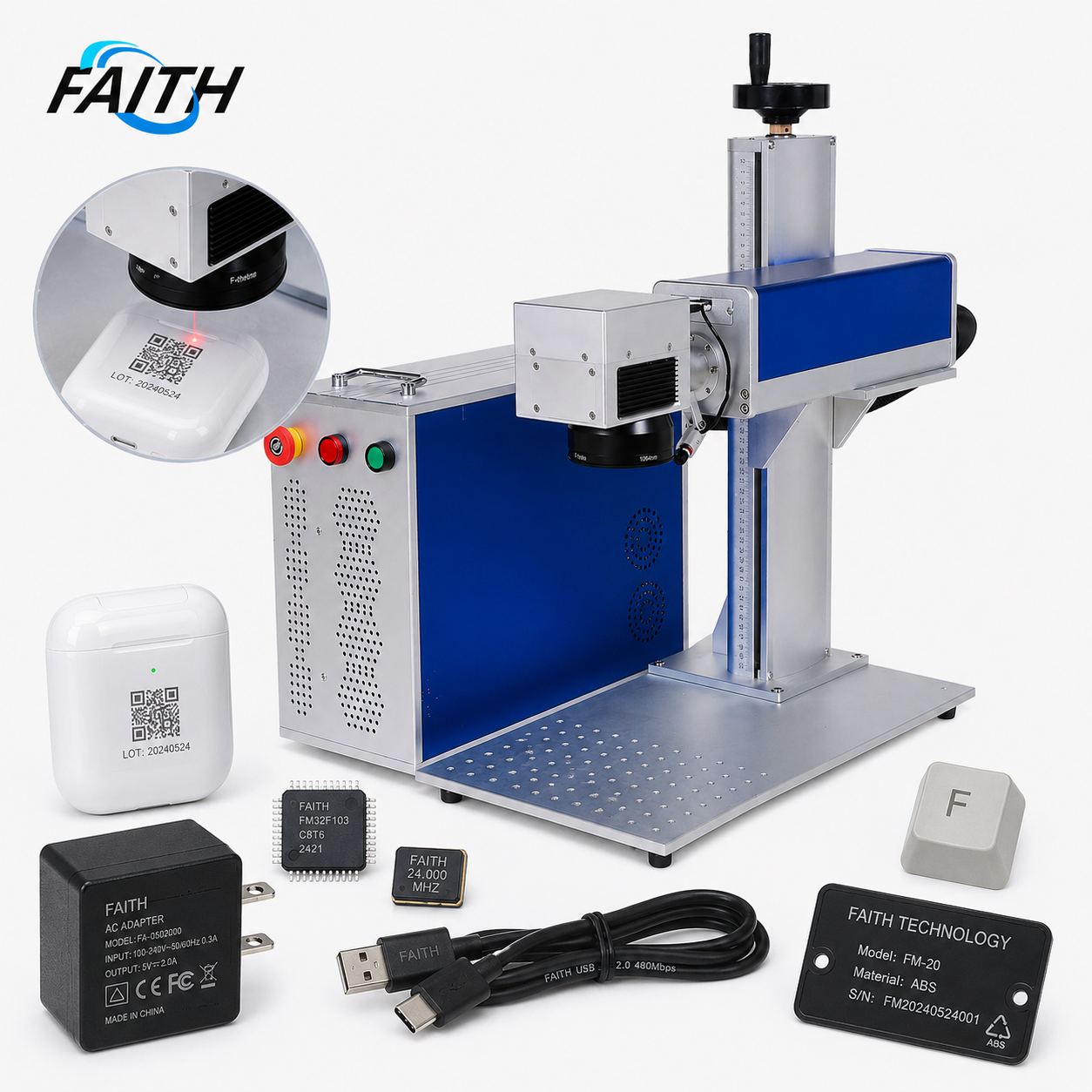 Convenient Split Fiber Metal Laser Marking Machine